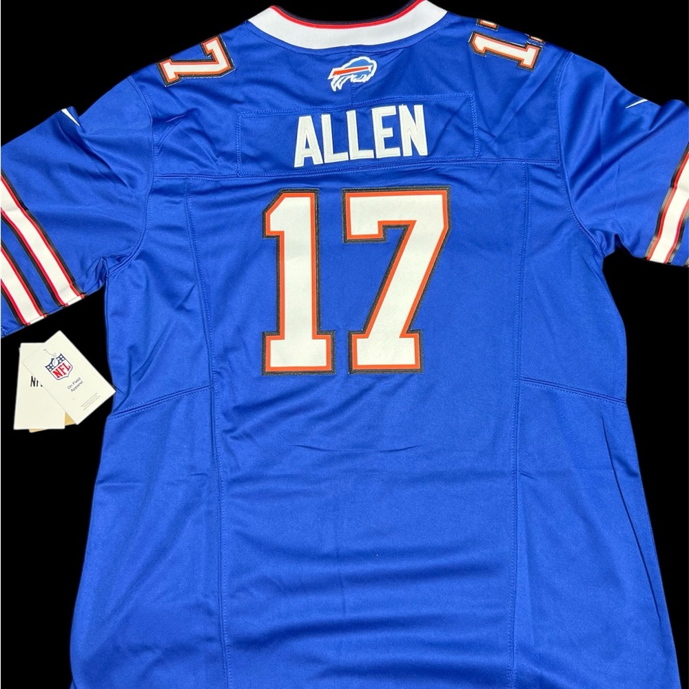 Buffalo Bills Josh Allen #17 Blue Home Stitched Jersey Men’s L NWT